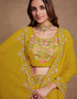 stylish yellow georgette designer party wear heavy salwar suit collection with yellow georgette 13610-acy3749 Back View