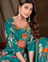 sleek blue muslin silk trendy designer readymade suit collection with blue gadwal silk 13613-acy3775 Close-up View