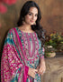 modern blue muslin silk trendy designer readymade suit collection with blue gadwal silk 13613-acy3776 Close-up View