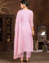 chic peach organza designer party wear salwar suit with peach santoon 13630-acy3883 Close-up View