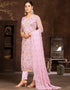chic peach organza designer party wear salwar suit with peach santoon 13630-acy3883 Back View