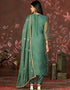 contemporary green organza designer party wear salwar suit with green santoon 13630-acy3891 Close-up View