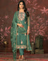 contemporary green organza designer party wear salwar suit with green santoon 13630-acy3891 Front View