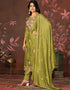 stylish mahendi organza designer party wear salwar suit with mahendi santoon 13630-acy3893 Back View