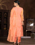 chic orange organza designer party wear salwar suit with orange santoon 13631-acy3894 Close-up View