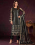 modern black butterfly net designer party wear salwar suit with black american crepe 13632-acy3908 Front View