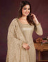 classy beige butterfly net designer party wear salwar suit with beige american crepe 13632-acy3912 Close-up View