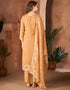 sleek yellow viscose designer party wear readymade salwar suit with yellow gadwal silk 13636-acy3935 Close-up View