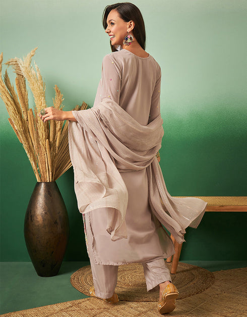 contemporary light brown georgette trendy designer party wear salwar suit with light brown georgette 13641-acy3964 Close-up View