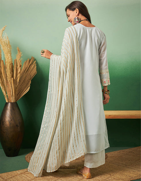 sleek light blue georgette trendy designer party wear salwar suit with light blue georgette 13641-acy3971 Close-up View