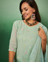 glamorous aqua blue georgette trendy designer party wear salwar suit with aqua blue georgette 13641-acy3974 Back View
