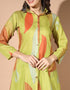 chic green muslin trendy party wear readymade top bottom collection suit design pant 13444-acy3990 Back View