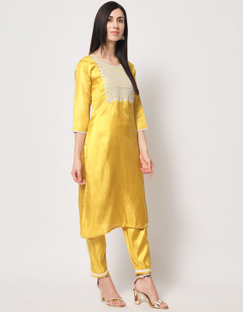 sophisticated lemon south silk designer party wear readymade salwar suit with lemon south silk 13645-acy3993 Side View