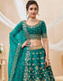 classy green art silk designer party wear lehenga choli with green art silk 13651-acy4016 Close-up View