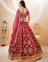 stylish red art silk designer party wear lehenga choli with red art silk 13651-acy4017 Close-up View