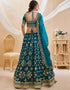 fashionable blue art silk designer party wear lehenga choli with blue art silk 13651-acy4021 Close-up View