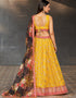 sleek yellow georgette designer party wear lehenga choli with yellow georgette 13658-acy4063 Close-up View