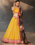 sleek yellow georgette designer party wear lehenga choli with yellow georgette 13658-acy4063 Front View
