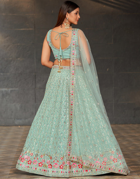 modern sky blue georgette designer party wear lehenga choli with sky blue georgette 13658-acy4064 Close-up View
