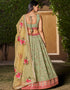 stylish pista georgette designer party wear lehenga choli with pista georgette 13658-acy4069 Close-up View