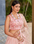 trendy pink art silk designer party wear lehenga choli with pink georgette 13658-acy4071 Back View
