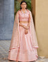 trendy pink art silk designer party wear lehenga choli with pink georgette 13658-acy4071 Front View