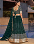 elegant green georgette designer party wear lehenga choli with green georgette 13658-acy4072 Close-up View
