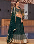 elegant green georgette designer party wear lehenga choli with green georgette 13658-acy4072 Front View