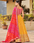 fashionable pink art silk designer party wear lehenga choli with yellow georgette 13658-acy4073 Close-up View