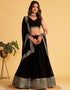sophisticated black georgette designer party wear lehenga choli with black georgette 13659-acy4076 Close-up View