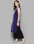 chic embellished blended attrective designer party wear readymade long kurti with navy blue 13635-acy4109 Side View