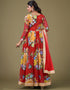 stylish red faux georgette trendy designer party wear salwar suit with red santoon 13677-acy4182 Close-up View