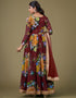 trendy maroon faux georgette trendy designer party wear salwar suit with maroon santoon 13677-acy4184 Close-up View