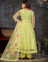 stylish light yellow net heavy designer wedding wear salwar suit with light yellow santoon 13688-acy4248 Close-up View