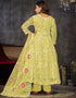 fashionable yellow net heavy designer wedding wear salwar suit with yellow santoon 13688-acy4252 Close-up View