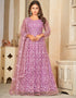 modern purple net heavy designer wedding wear salwar suit with purple santoon 13688-acy4254 Front View