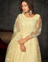 glamorous light yellow net heavy designer wedding wear salwar suit with light yellow santoon 13688-acy4256 Back View
