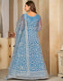 contemporary sky blue net heavy designer wedding wear salwar suit with sky blue santoon 13688-acy4257 Close-up View