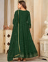 trendy green georgette heavy designer wedding wear salwar suit with green crepe 13689-acy4261 Close-up View