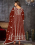 chic maroon net heavy designer wedding wear salwar suit with maroon santoon 13690-acy4271 Close-up View