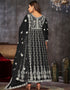 trendy black net heavy designer wedding wear salwar suit with black santoon 13690-acy4272 Close-up View