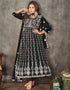 trendy black net heavy designer wedding wear salwar suit with black santoon 13690-acy4272 Front View