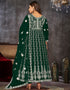 fashionable green net heavy designer wedding wear salwar suit with green santoon 13690-acy4274 Close-up View