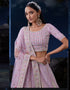 stylish purple soft net traditional wear heavy lehenga choli collection with purple soft net 13703-acy4355 Close-up View