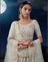 chic white soft net traditional wear heavy lehenga choli collection with white soft net 13703-acy4356 Close-up View