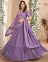 sleek purple faux georgette traditional wear heavy lehenga choli collection with purple faux georgette of-13717-acy4432 Front View