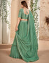 modern green faux georgette traditional wear heavy lehenga choli collection with green faux georgette of-13717-acy4433 Close-up View