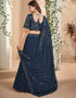 glamorous blue faux georgette traditional wear heavy lehenga choli collection with blue faux georgette of-13717-acy4435 Close-up View