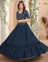 glamorous blue faux georgette traditional wear heavy lehenga choli collection with blue faux georgette of-13717-acy4435 Front View