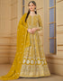 classy mustard faux georgette attrective designer party wear salwar suit with mustard santoon of-13719-acy4442 Front View